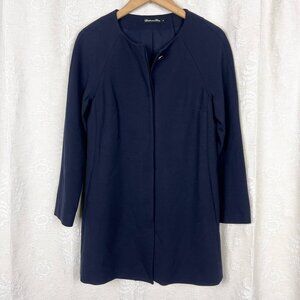 Estelle and Finn stretch ponte mid-length jacket blue classic walking coat #4719